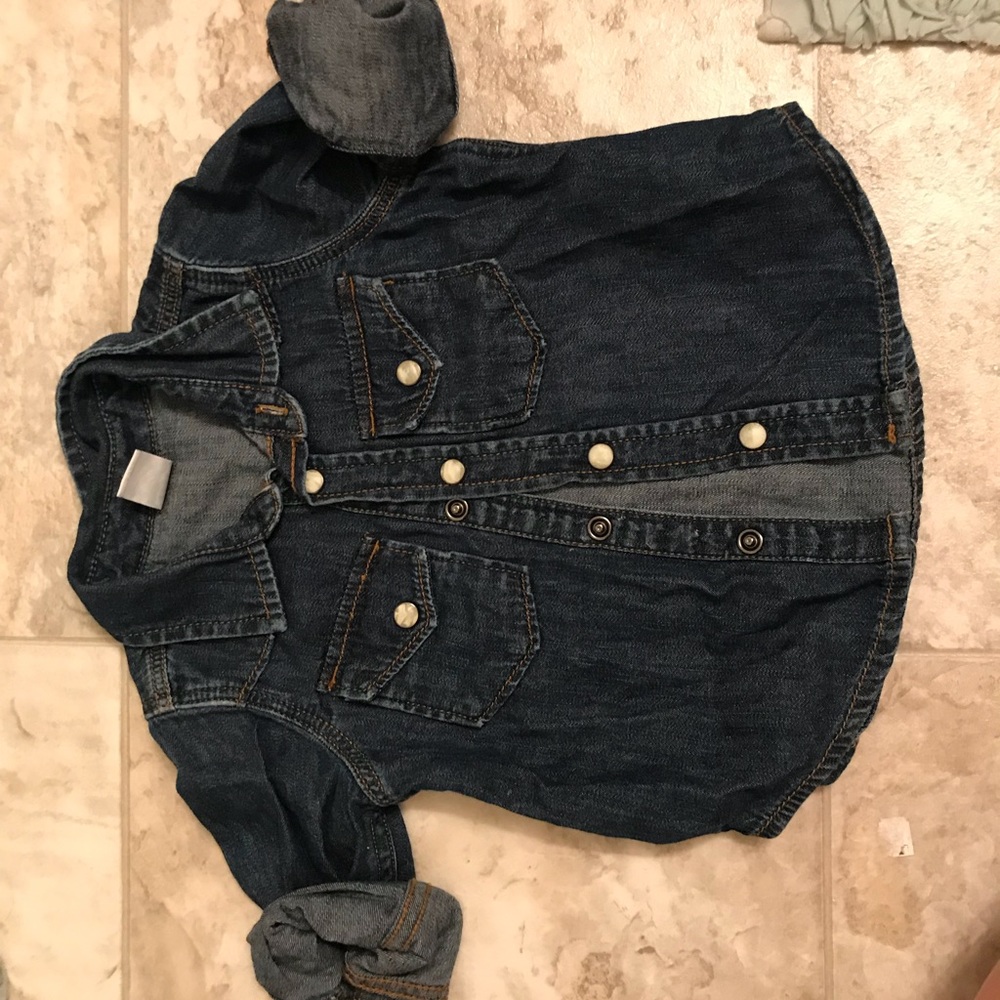 Boys denim button down